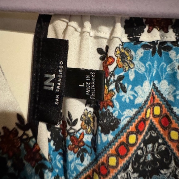 I.N. San Francisco Bohemian Print‎ Halter Top - Multicolor Size Large - Picture 2 of 3